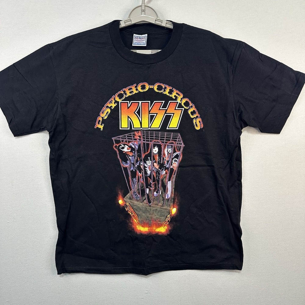 Vintage 1999 KISS Psycho-Circus T-shirt Large Black USA‎ Rock n' Roll Music USA